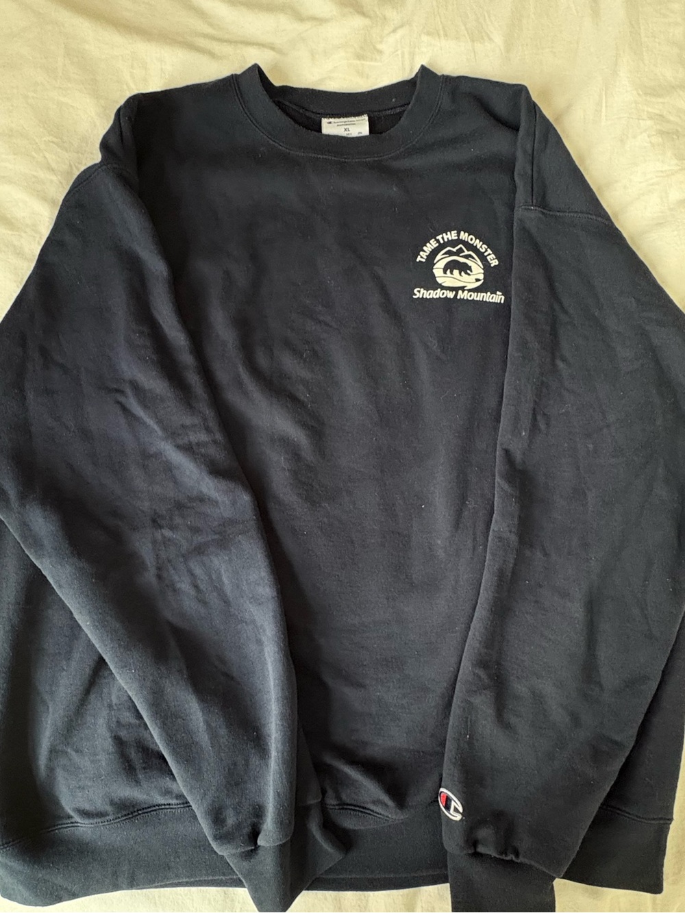 Champion Men’s Navy Crewneck Sweatshirt - Shadow Mountain Logo